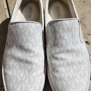 Michael Kors White Slip-On Shoes
